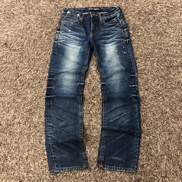 30 ASK 워싱 페인팅 데님 팬츠