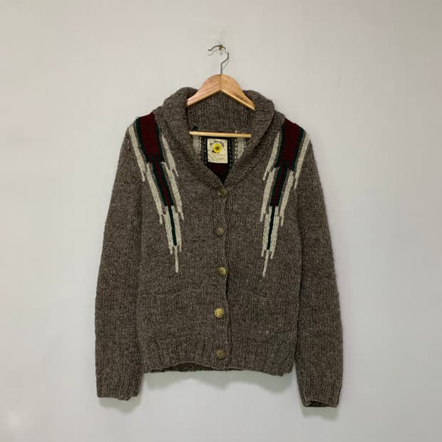 레이 빔즈 일본 빈티지 울 가디건 스웨터 남녀공용