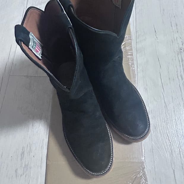 RRL 러프아웃 스웨이드 부츠 블랙 8D