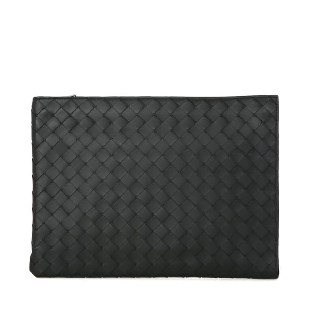 보테가베네타 인트레치아토 클러치 블랙 지퍼 파우치 607479
