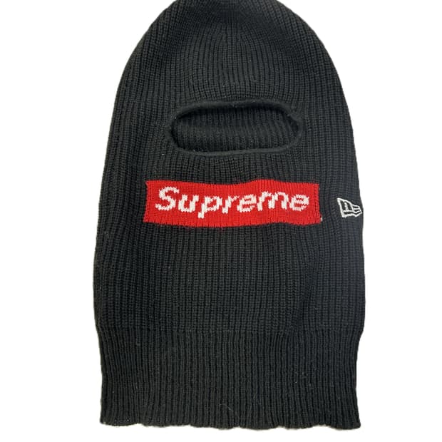 슈프림 로고 니트 바라클라바 블랙