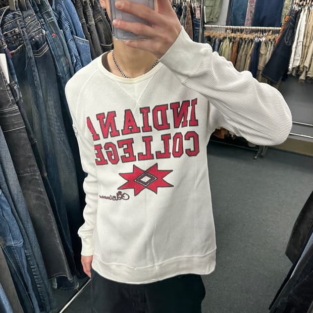 M) Old Summer Tokyo 와플 롱슬리브 긴팔티