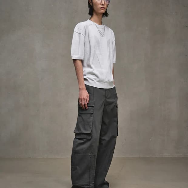 엘무드 팟 카고 포켓 워크 팬츠 시멘트 44