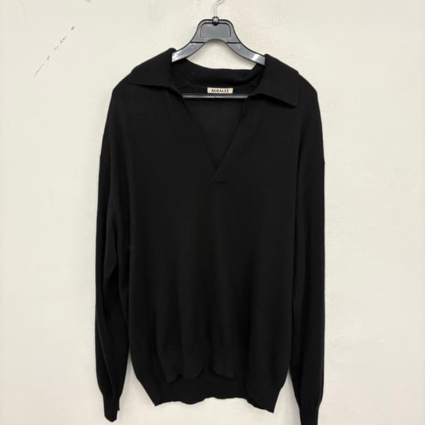 (3size) 남성 오라리 블랙 니트 