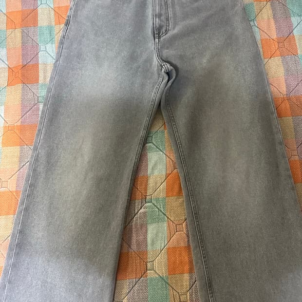 벨리에 트루와이드 데님 빈티지 카키 xs 기장 수선