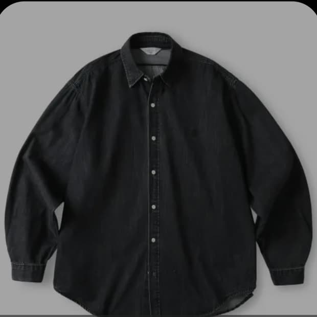 [라퍼지스토어] 오버핏 데님 셔츠 (블랙/차콜)