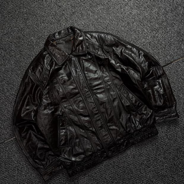 아카이브 빈티지 카우하이드 레더 봄버 자켓 브라운 1904