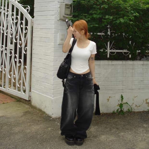 아워캐비넷 보이 데님 팬츠 s