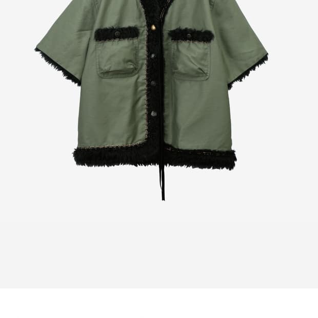 스탠드얼론 리버서블 헤어리 트리밍 반팔 자켓