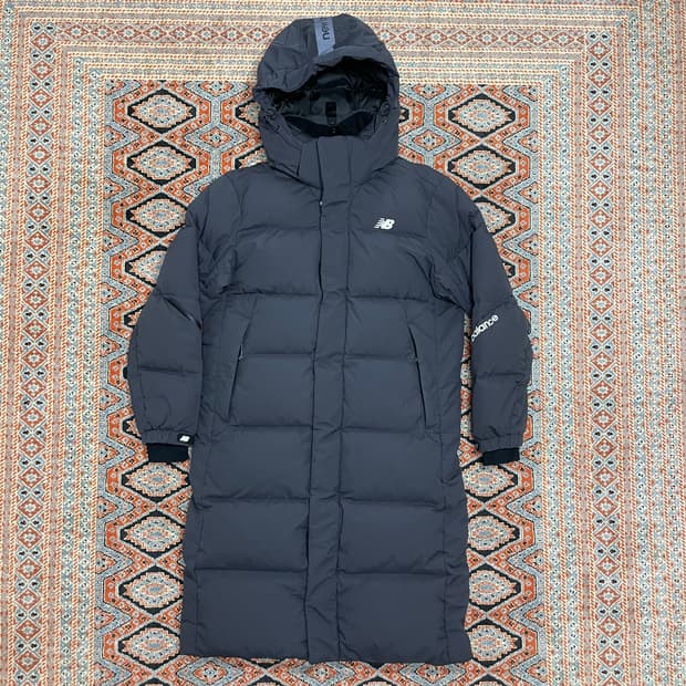 뉴발란스 차콜 덕다운 롱패딩 점퍼 남성M