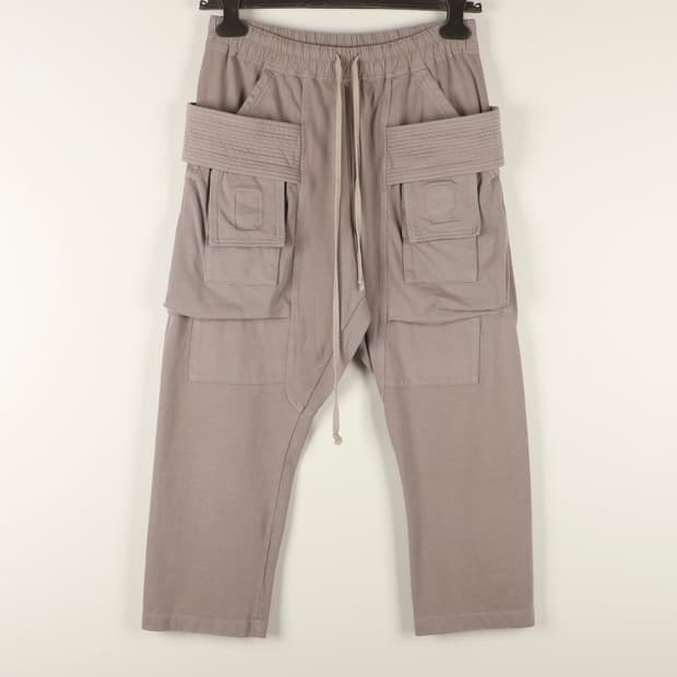 XS / Rick Owens 릭오웬스 크롭 태권도 크리치 카고 팬츠