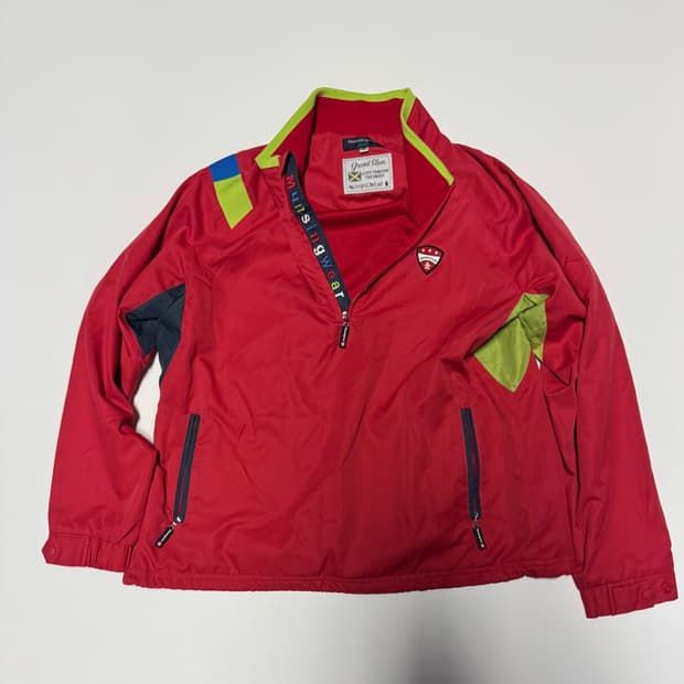 여성 먼싱웨어 골프 우븐 풀오버 반집업 바람막이 150 S