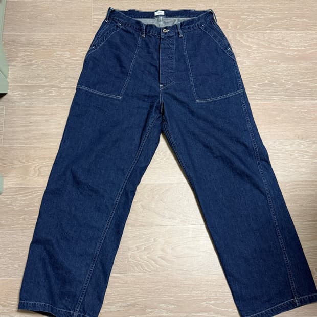 [새상품] 시오타 베이커 데님 팬츠 딥블루 5