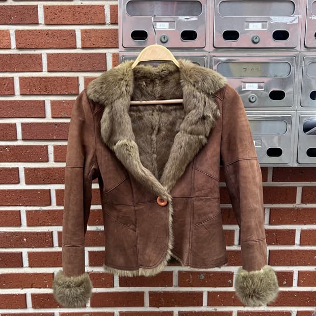 Y2K 퍼 무스탕 자켓 일본 빈티지