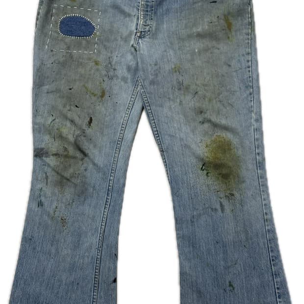 70s Levi's 646 벨바텀 트래쉬드 컨디션
