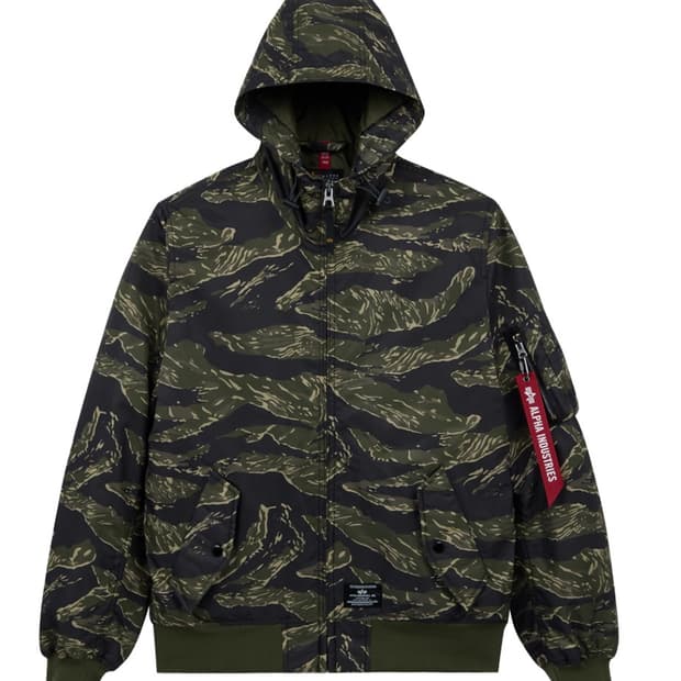 알파 인더스트리 L-2B 후디드 젠 II 플라이트 자켓 타이거 카모