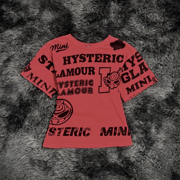 Hysteric Mini 레드 그래픽 티셔츠