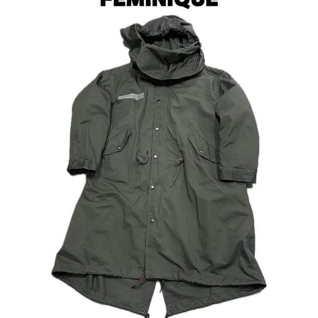 페미니크 우먼스 밀리터리 테일 롱 필드 야상 자켓