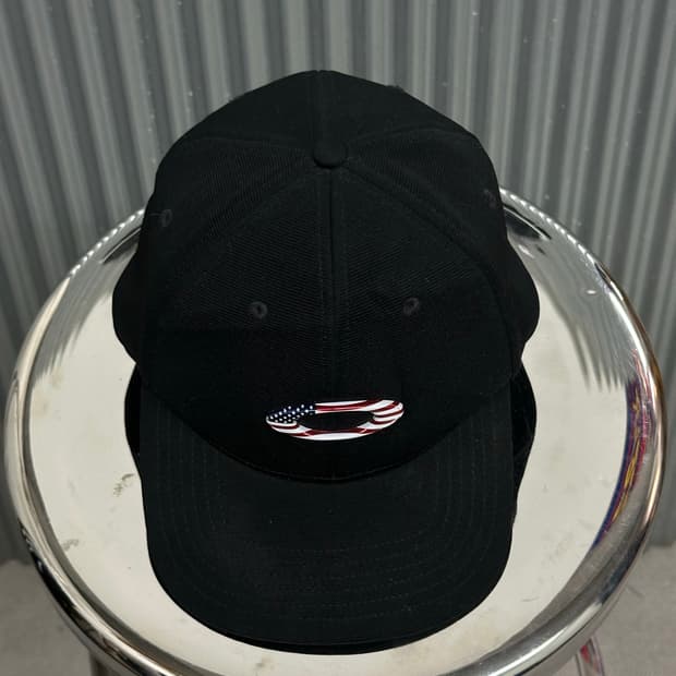 [L/XL] 오클리 USA 성조기 로고 퍼포먼스핏 볼캡 블랙 