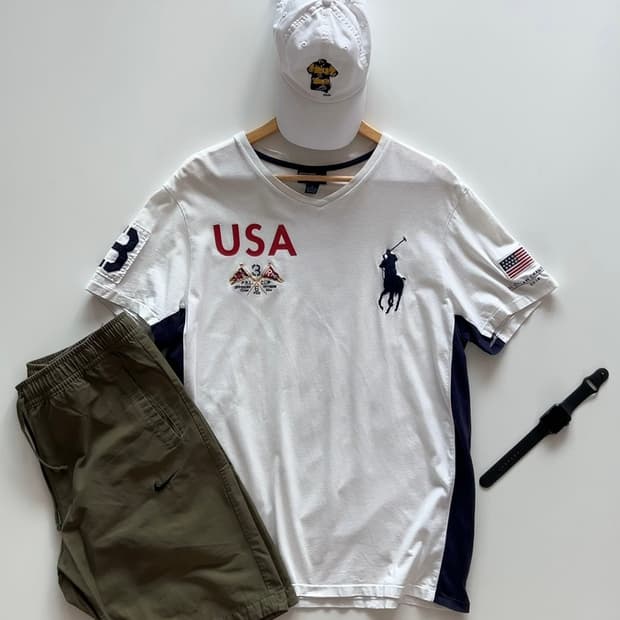 폴로 랄프로렌 USA 반팔 티셔츠 L