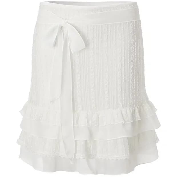쓰리타임즈 바닐라 레이스 스커트 아이보리 m