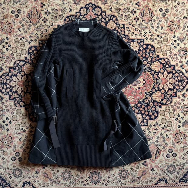 Sacai 사카이 니트 플란넬 원피스 55~66