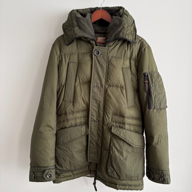 바쏘옴므 헤리티지 오리털 패딩 카키