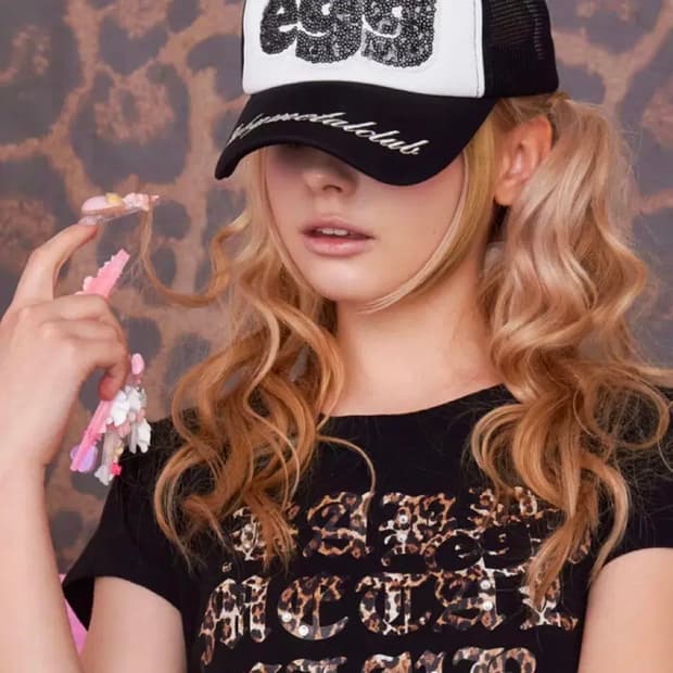 베이비메탈클럽 egg 캡 모자 블랙