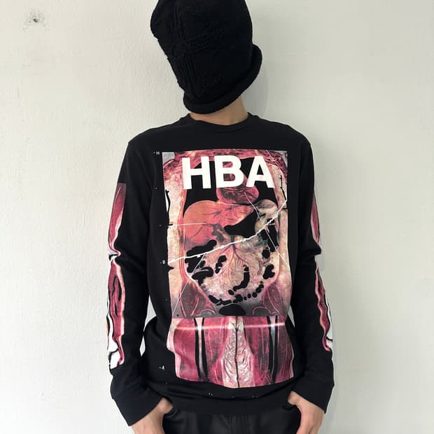 후드바이에어 14AW 오르간 앤 본즈 롱슬리브