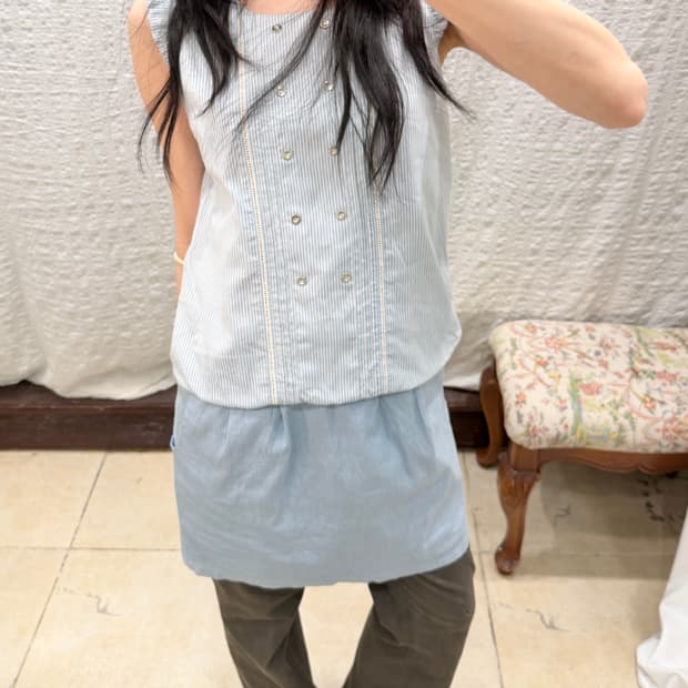 Cloud Stripe Tunic Dress