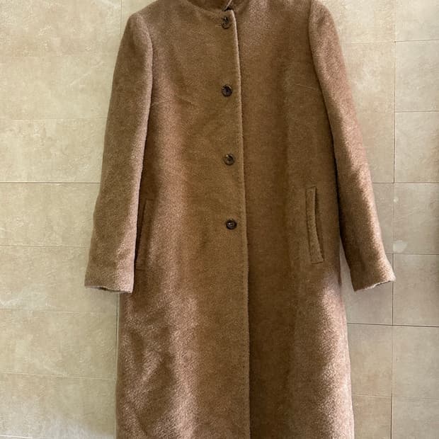 쉬즈미스 브라운 스탠드넥 코트 55