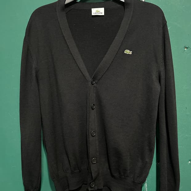 라코스테 가디건 4사이즈 블랙
