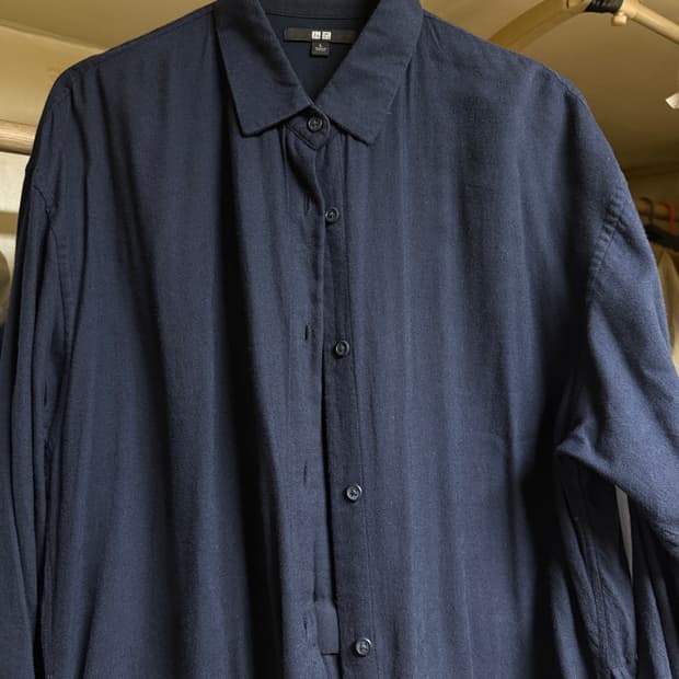 <처분가> 유니클로 네이비 셔츠 원피스 L