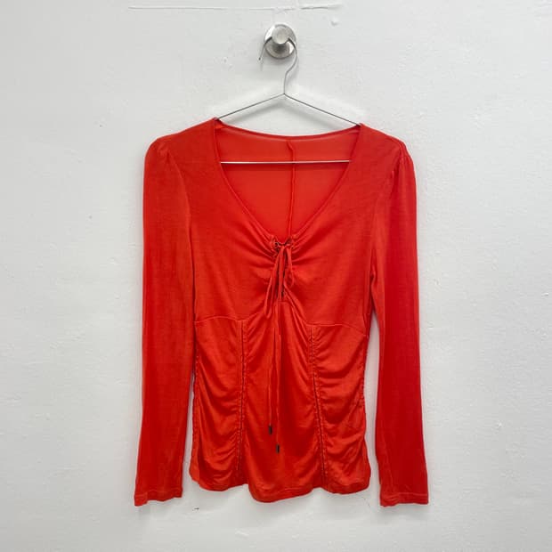 Burnt Red Corset Tee