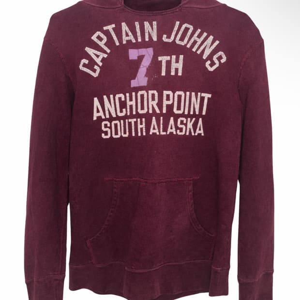 (Vintage) Denim Dungaree 버건디 후드티