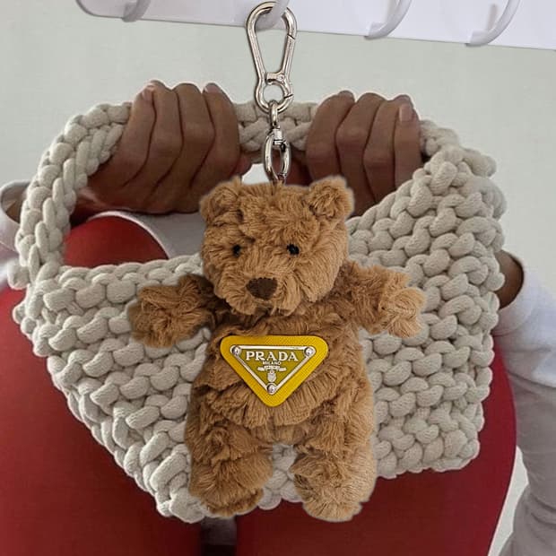 프라다 빈티지 업사이클링 키링 커스텀 인형 키링
