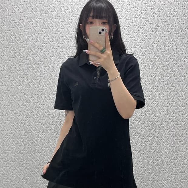 버버리 빈티지 캐주얼 모던시크 브릿 pk 반팔 카라티 L C12617