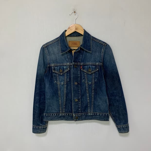 리바이스 빈티지 데님 청자켓 y2k 여성 세미 크롭 아우터