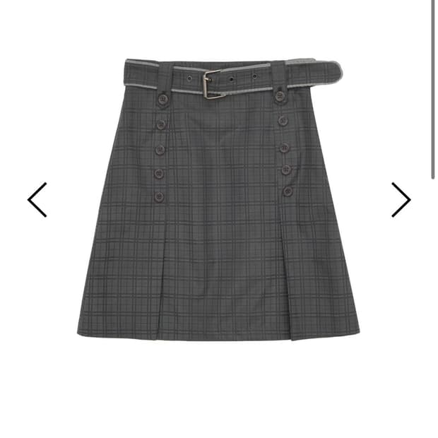 Belted midi skirt (Khaki)