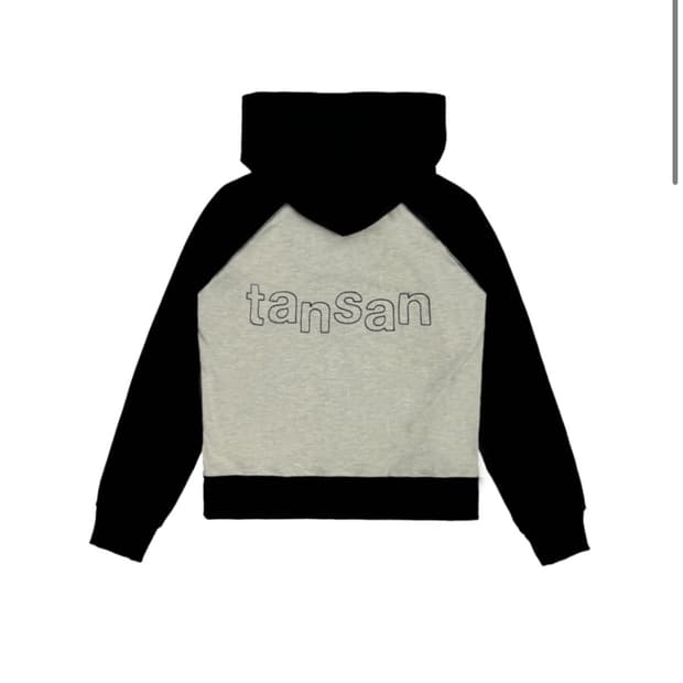 탄산 링거 후드집업 블랙/오트밀