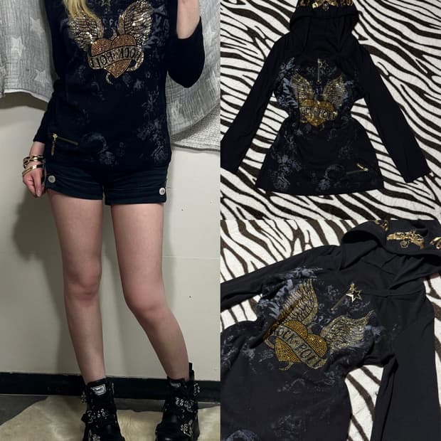 gal glitter wings hoodie