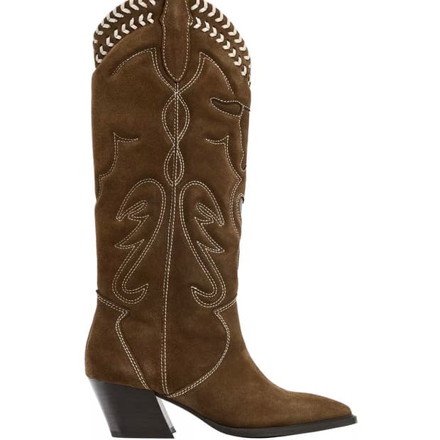 Zara 자수 장식 레더 부츠