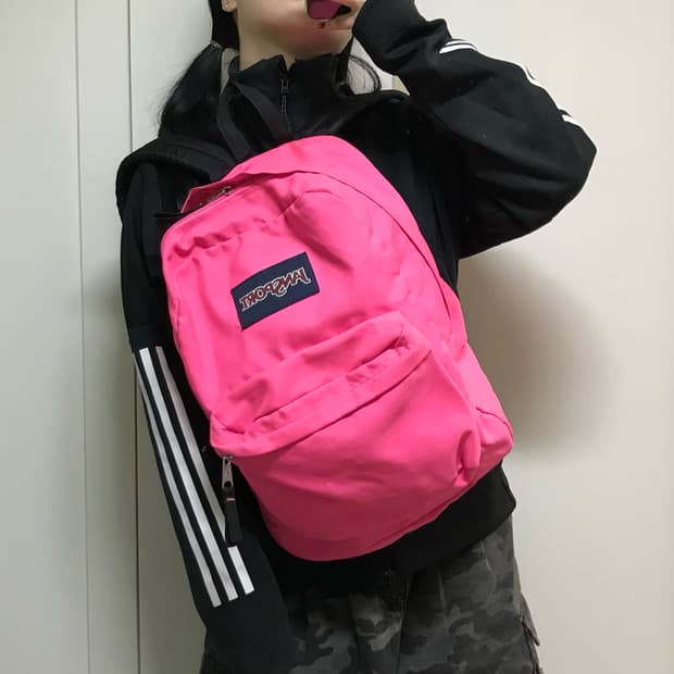 잔스포츠 핑크 백팩 