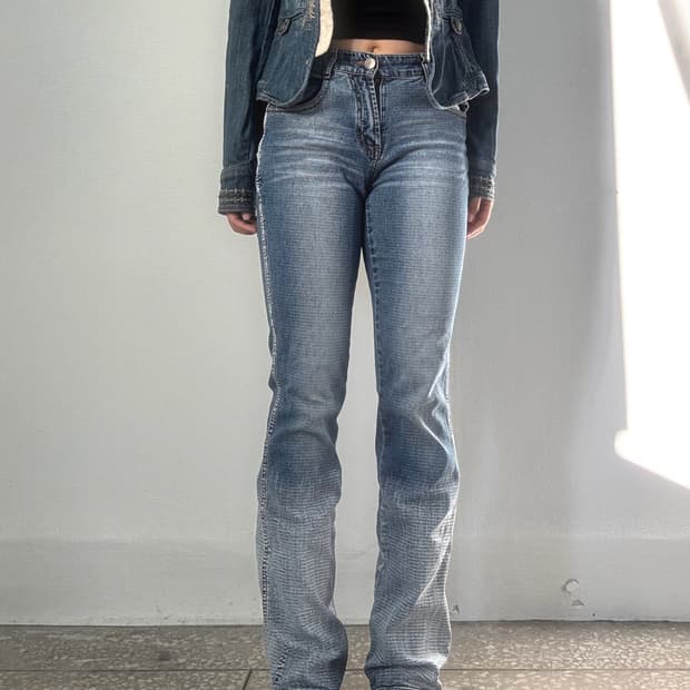 로우라이즈 데님 팬츠