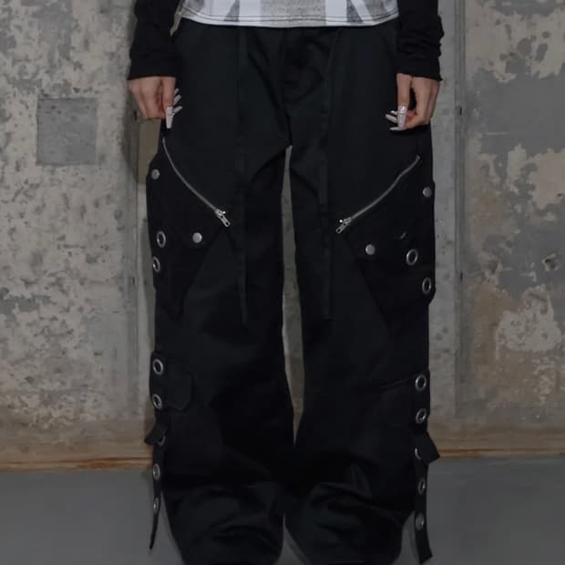 팬시클럽 디테처블 카고 스트랩 팬츠 1사이즈