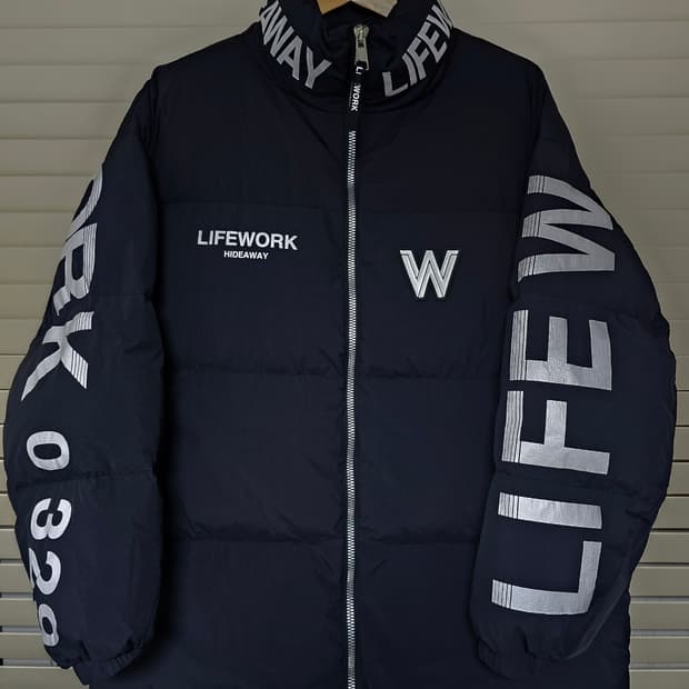 라이프워크 덕다운 푸퍼 패딩 블랙 L(100~105)