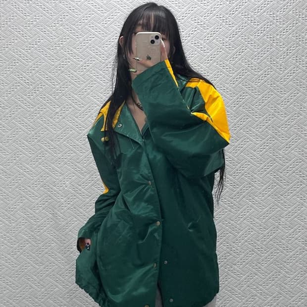 푸마 일본 빈티지 레트로 오버핏 바람막이 자켓 2XL C08728