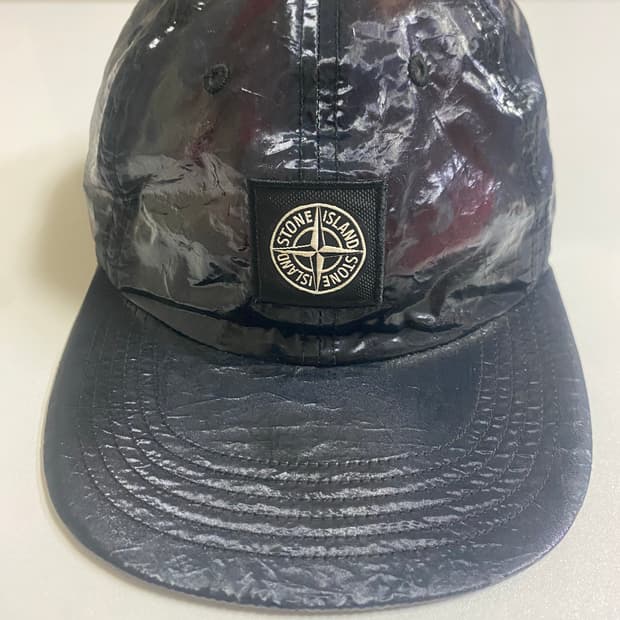 [OS] 19SS 슈프림 X 스톤아일랜드 뉴 실크 라이트 6패널 캡 블랙