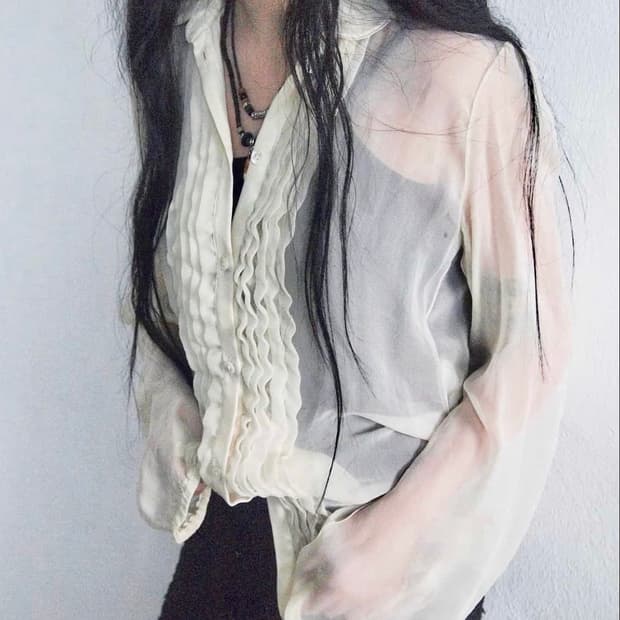 돌체앤가바나 실크 쉬폰 블라우스