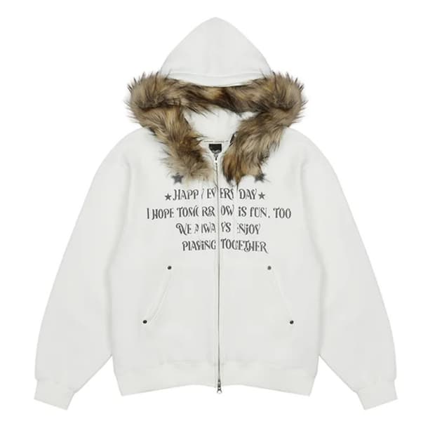 러브이즈트루 레터 후드집업 팝니다